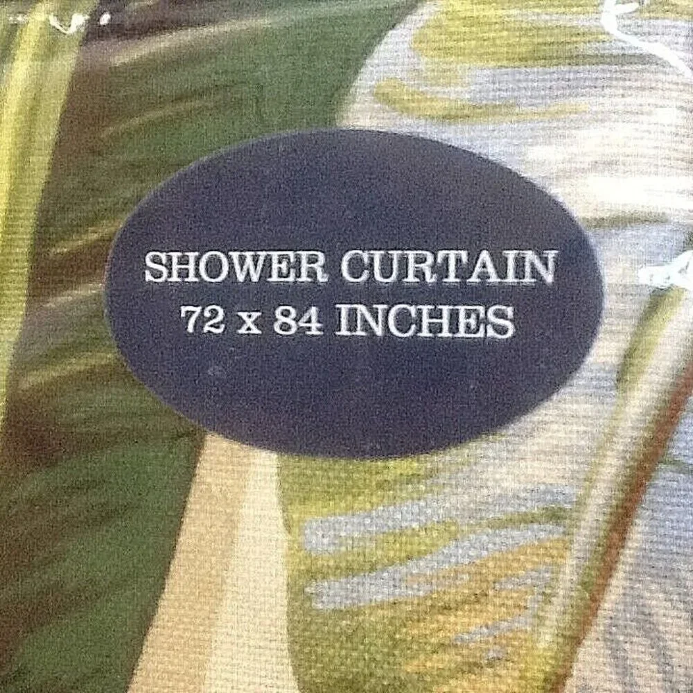 new Tommy Bahama GREEN LEAF PALMIERS 72 x 84 inch Extra Long Shower Curtain